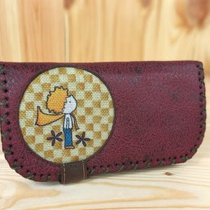 Cartera grande de señora en polipiel El Principito | Cartera de mujer hecha a mano | billetera vegana extraordinaria | aspecto vintage