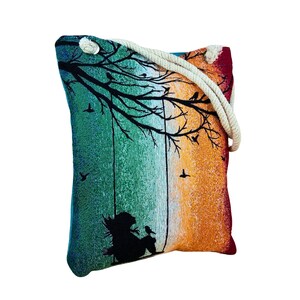 Gothic Romance Tote Bag | Handmade Tapestry Shopper | Fantasycore Large Tote Bag | Poetic Design | Limited Edition image 2
