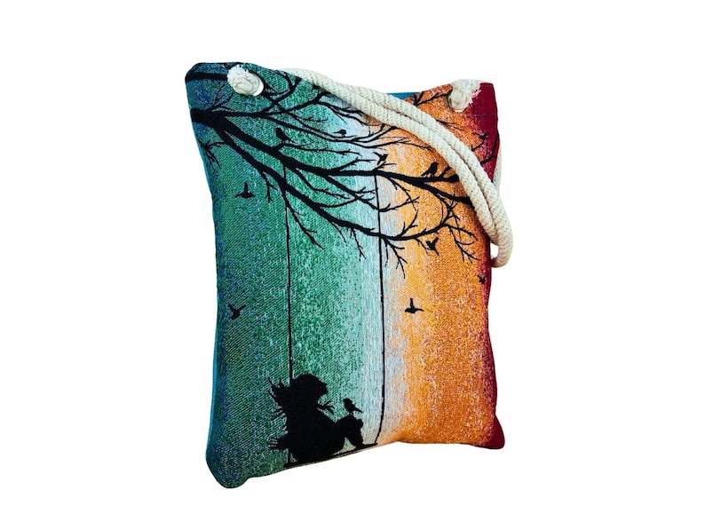 Gothic Romance Tote Bag | Handmade Tapestry Shopper | Fantasycore Large Tote Bag | Poetic Design | Limited Edition image 2