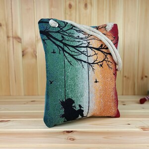 Gothic Romance Tote Bag | Handmade Tapestry Shopper | Fantasycore Large Tote Bag | Poetic Design | Limited Edition image 12
