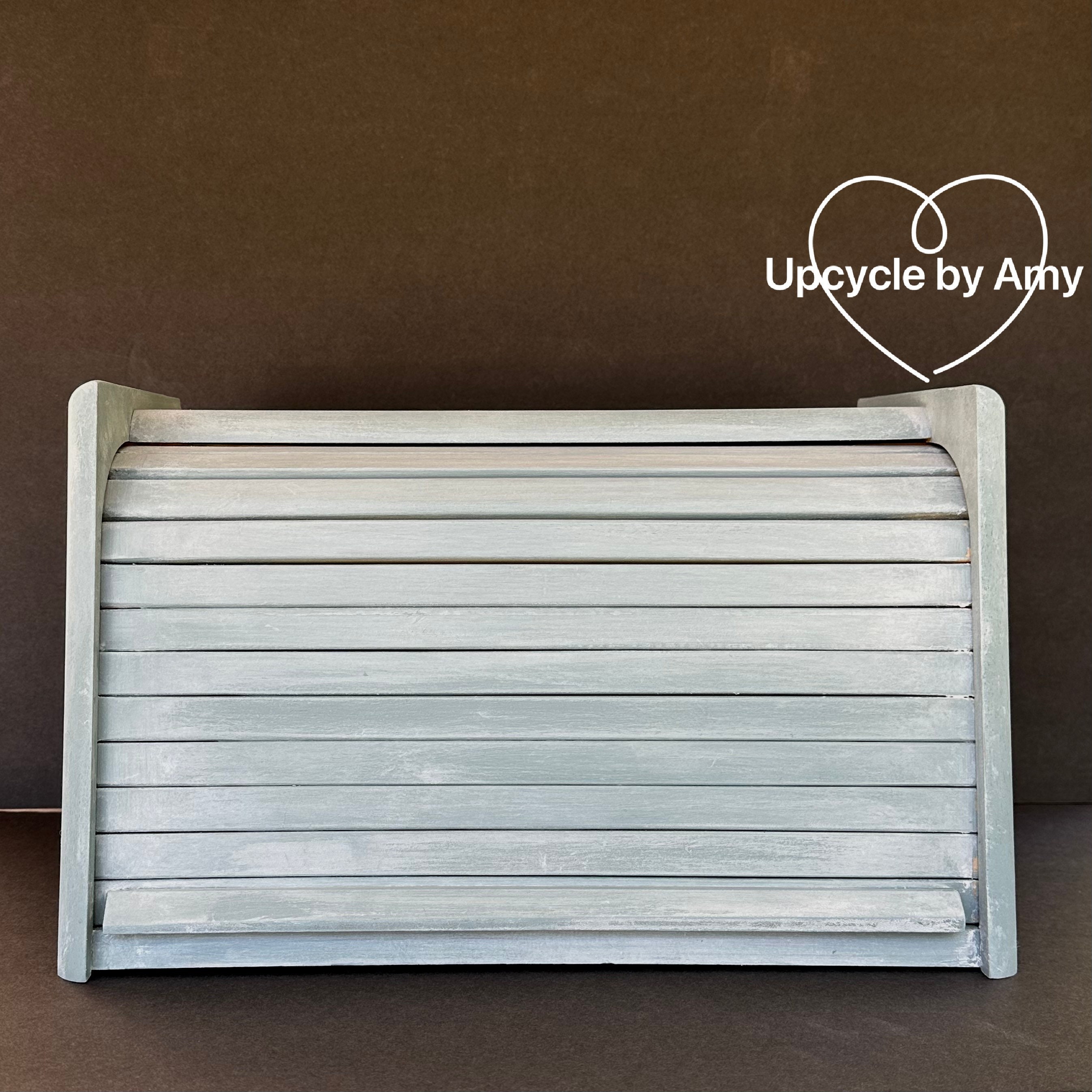 Bread Box. Vintage Bread Box. Blue and Tan Distressed Kitchen Etsy