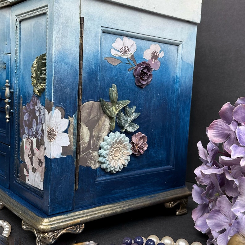 Jewelry Armoire. Extravagant Colorful Flower Garden Jewelry Etsy