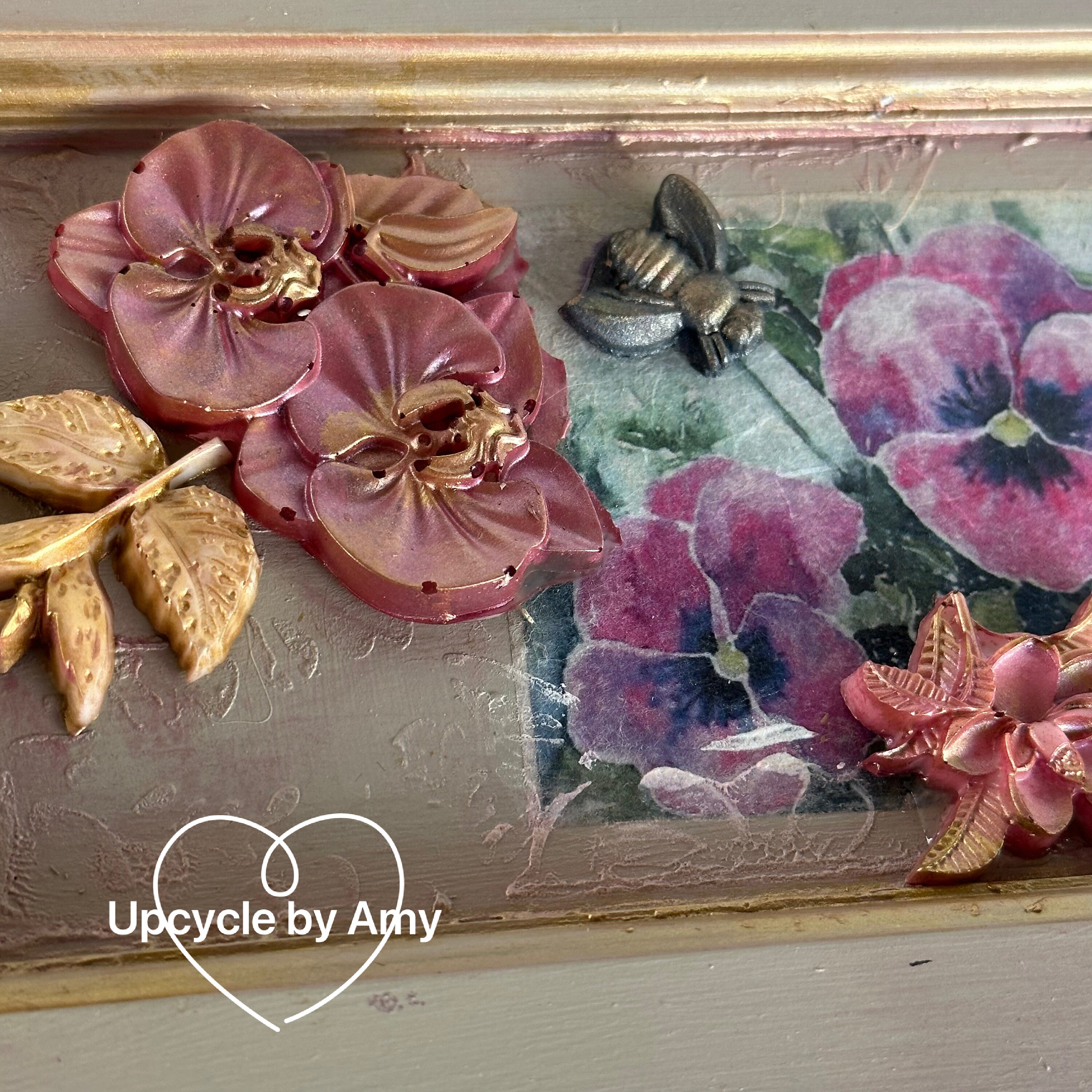 Jewelry Box. Elegant French Provincial Jewelry Chest. Metallic Rose