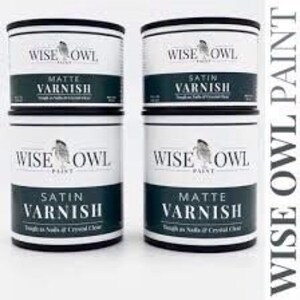Wise Owl Varnish. Matte Varnish. Satin Varnish.