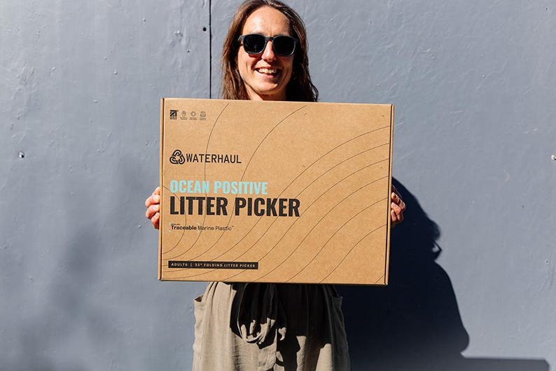 Recycled Ocean Plastic Litter Picker: Foldable Rubbish Grabber, Made in ...