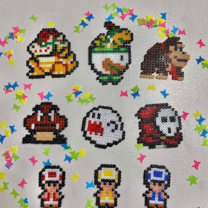 Glow in the Dark Mario Bros. Perler Bead Designs 