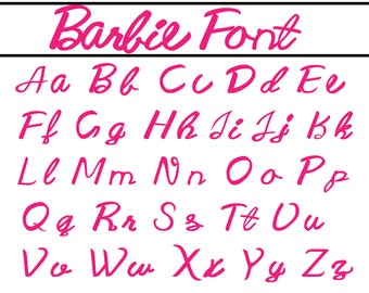 Barbie Font Etsy