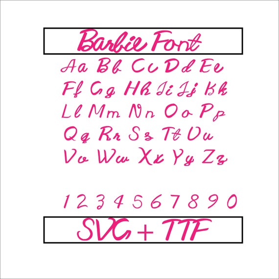Barbie Ttf Alphabetbarbie Svg Barbie Font Svg Barbie Ttf Etsy | Images and Photos finder