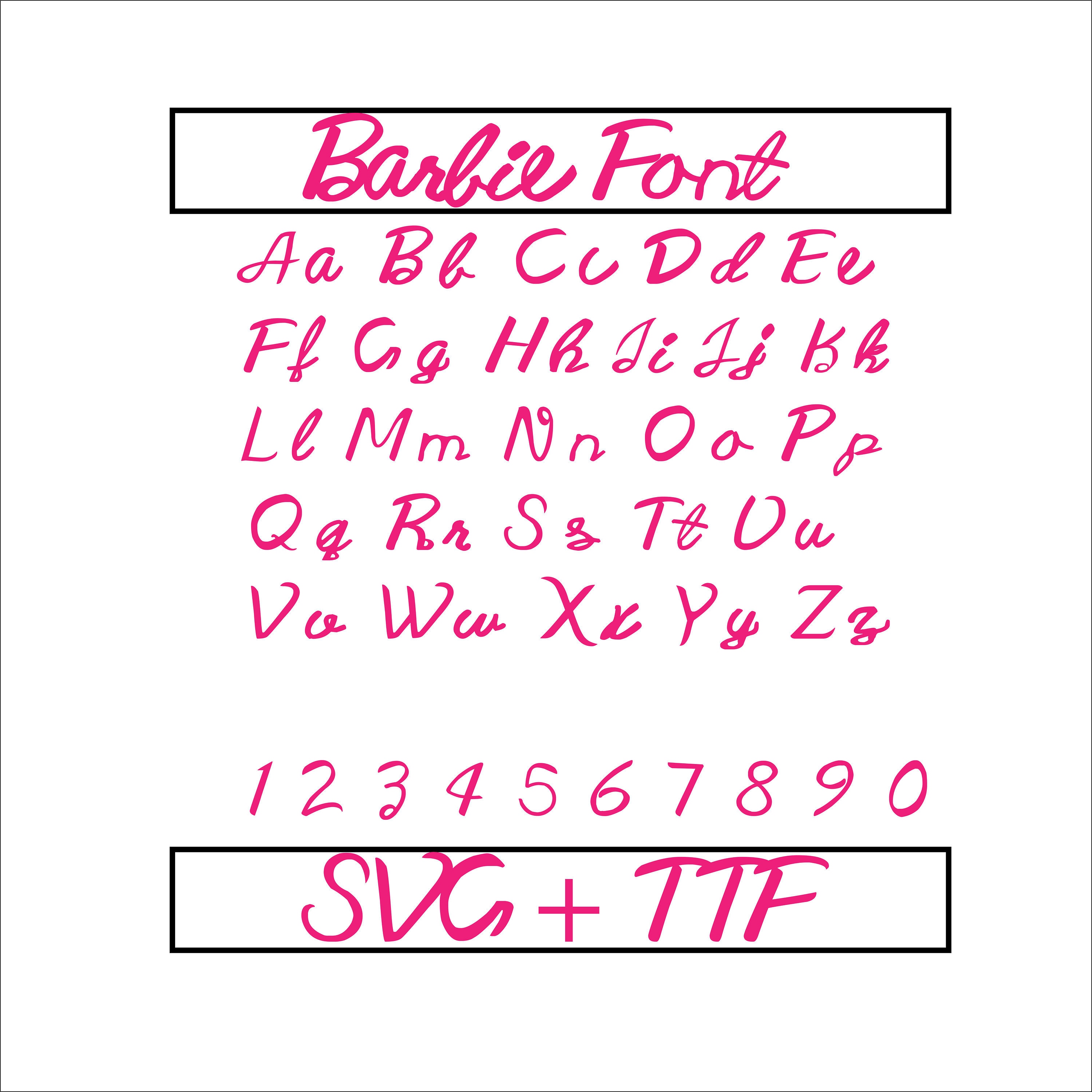 Barbie Letters Printable