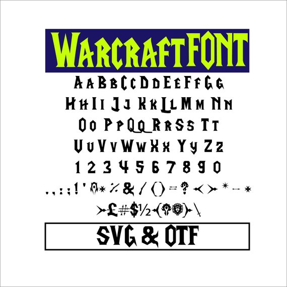 warcraft iii font warcraft iii font