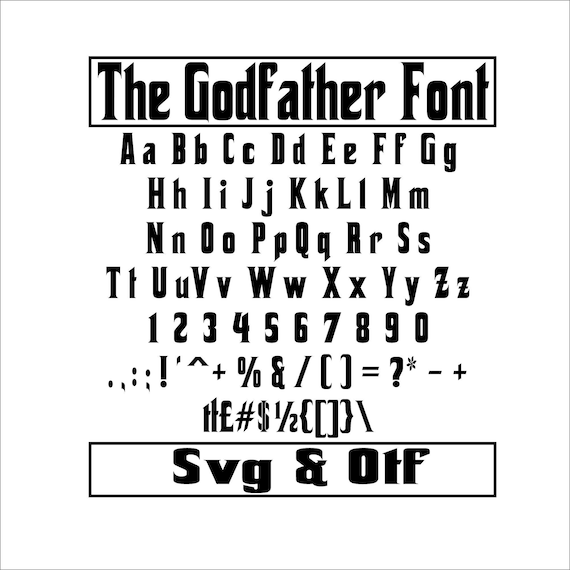 the godfather font with hand the godfather font with hand