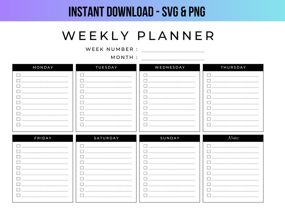 Wall Calendar Svg Monthly Calendar Svg Dry Erase Board Digital Etsy