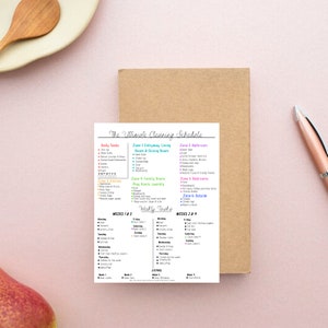 The Ultimate Weekly Cleaning Schedule, Fully Editable Monthly Cleaning planner, Weekly Cleaning Schedule, Daily Cleaning Schedule