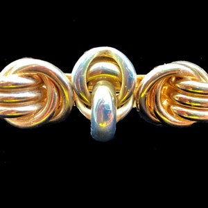 Art Deco Elegant Gold Link Chain French Barrette, Vintage Stylish Classy Hair Clip