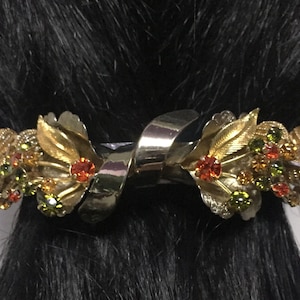 Stunning Retro Chic Twisted Gold Bow Barrette / Elegant Striking High-end French Barrette