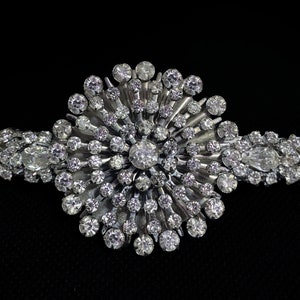 Stunning Formal Vintage Glamorous Barrette, Captivating, Elegant, Art Deco Hair Jewelry, Authentic French Barrette
