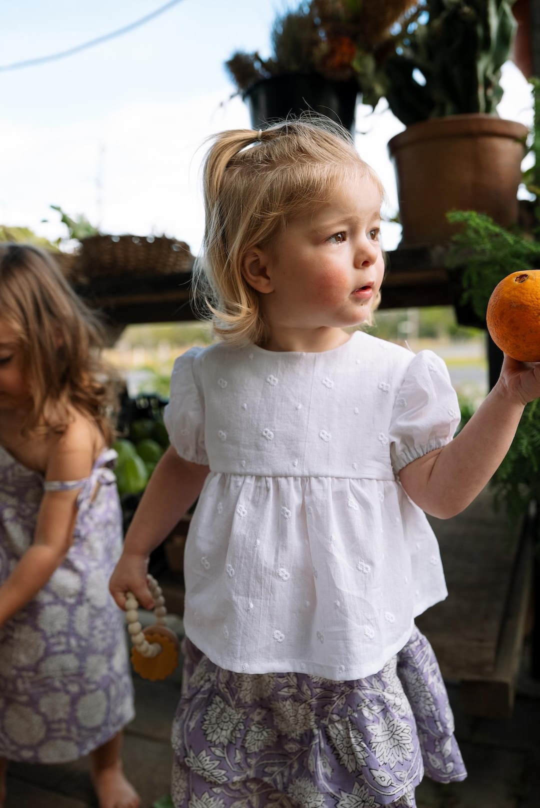 Girls Puff Sleeve Top Pattern PDF | Beginner Yoke Blouse Sewing Pattern ...