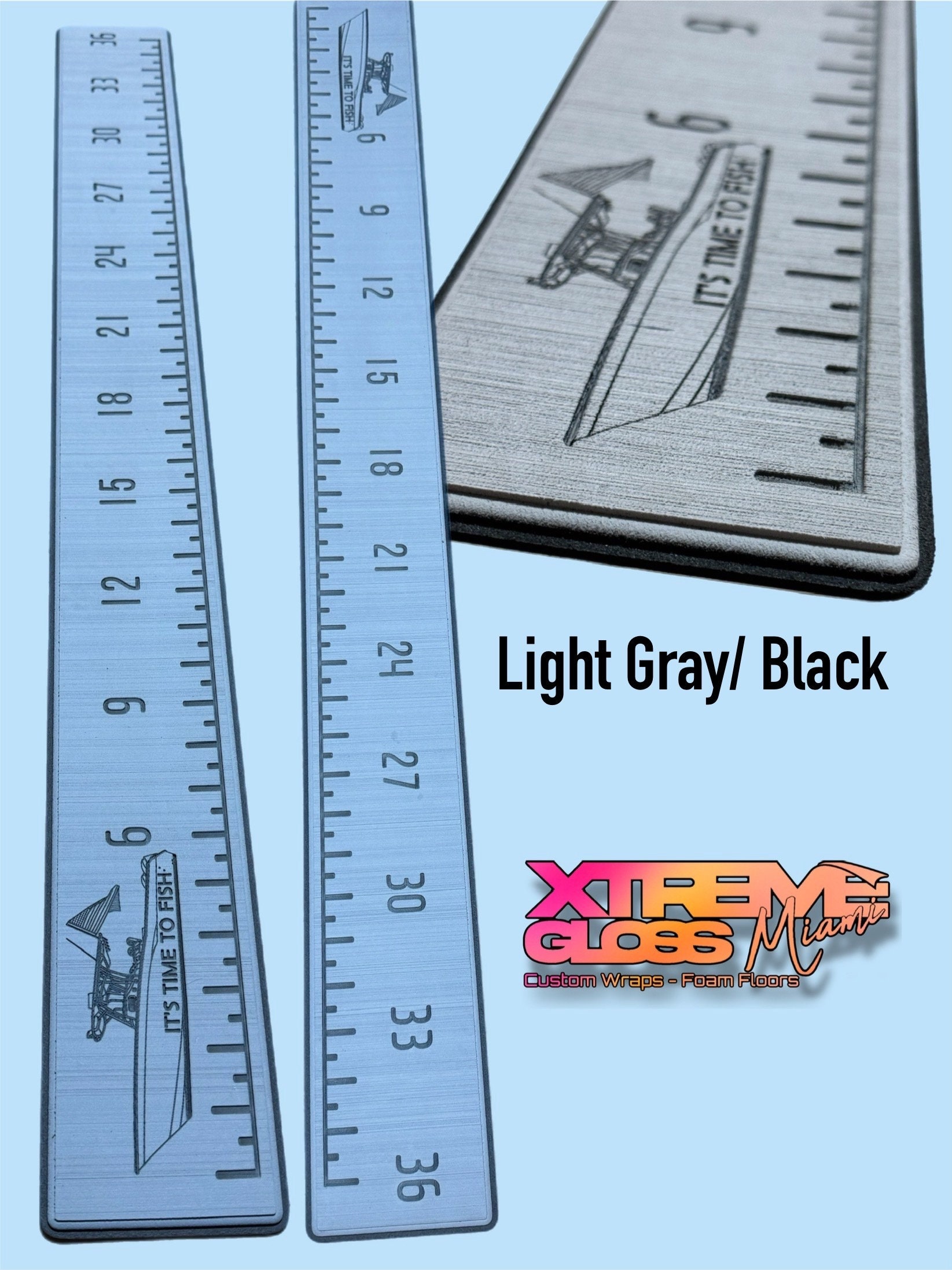 Evo Fish Ruler Adhesive Fish Ruler: Marine EVA Foam, Boats & Kayaks (24/36 Inch ...