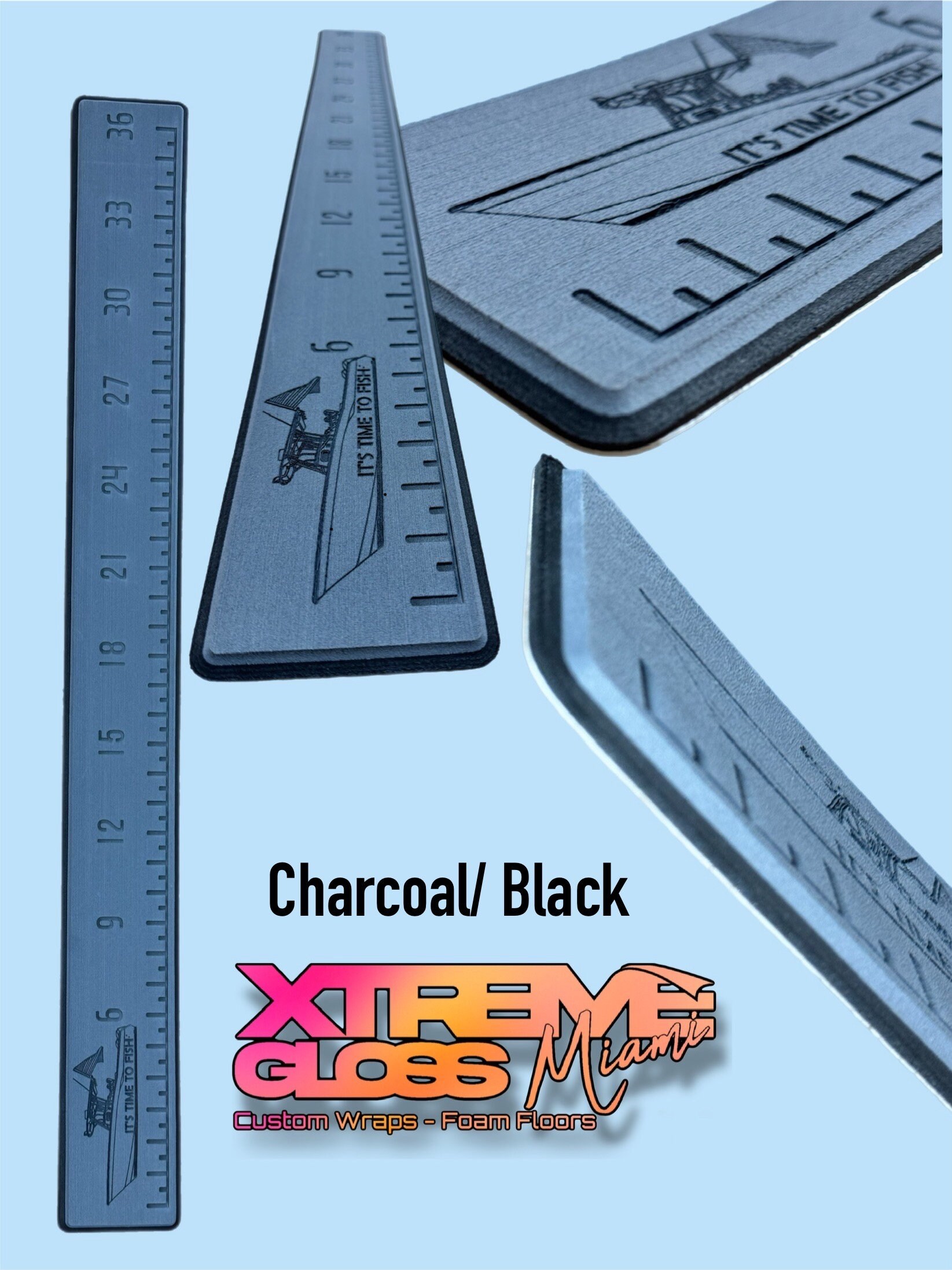 Evo Fish Ruler Adhesive Fish Ruler: Marine EVA Foam, Boats & Kayaks (24/36 Inch ...