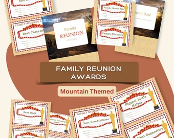 Family Reunion Awards Certificates-mountain themed