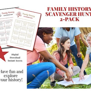 Family History Scavenger Hunt Game: Fun Ancestry Activity (Digital Download)