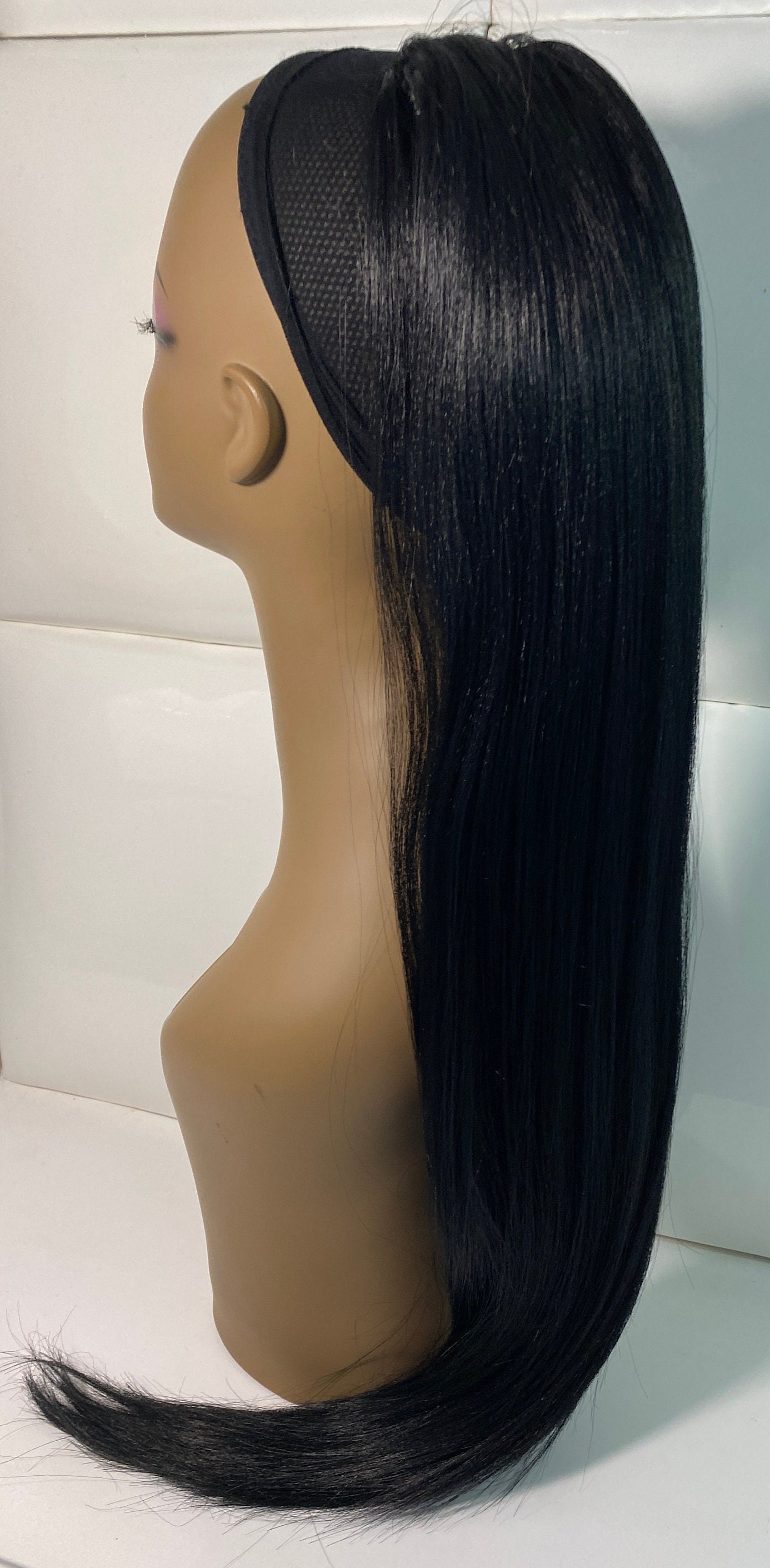 Super long 31 inch black ponytail this is thick Amazon.com: LONAI Ponytail Extensions, Versatile Elastic  main image 2
