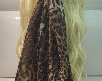 PERRUQUE Foulard BLOND CLAIR Extra Long Wavy Sexy Loose