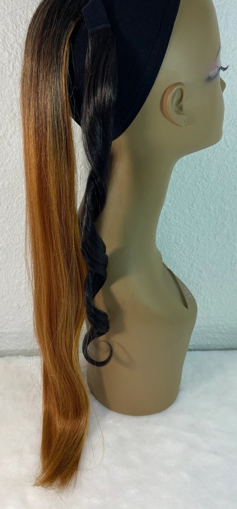Queue De Cheval Synthétique 40 Cm Couleur Copper Golden Brown - Perruque Clip