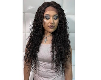 black voluminous wig