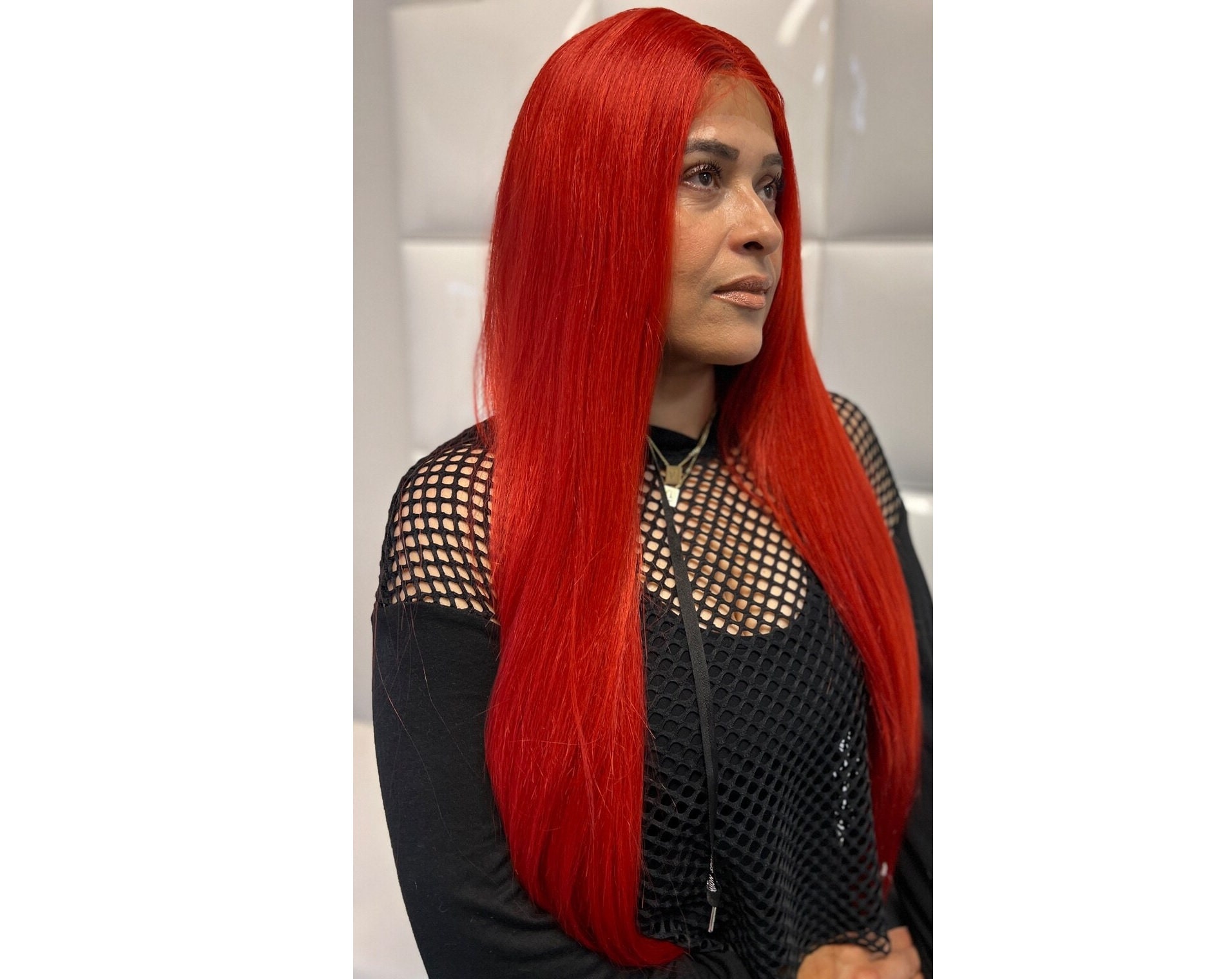 Foxwigs Gorgeous Bright Red Lace 30” Wig QUALITY! Amazon.com : Lezaxiu 30 Inch Red Hair Lace Front Wigs Pre  main image 2