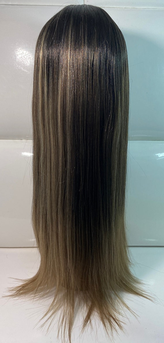 MOCHA BROWN blonde Streaks Full Wig Long Sleek Straight - Etsy Ireland MOCHA BROWN blonde Streaks Full Wig Long Sleek Straight - Etsy Ireland
