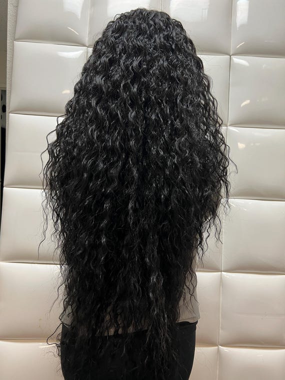 SOFT BLACK Synthetic Swiss Lace Front Wig * 6 Inch Deep I  display picture 3