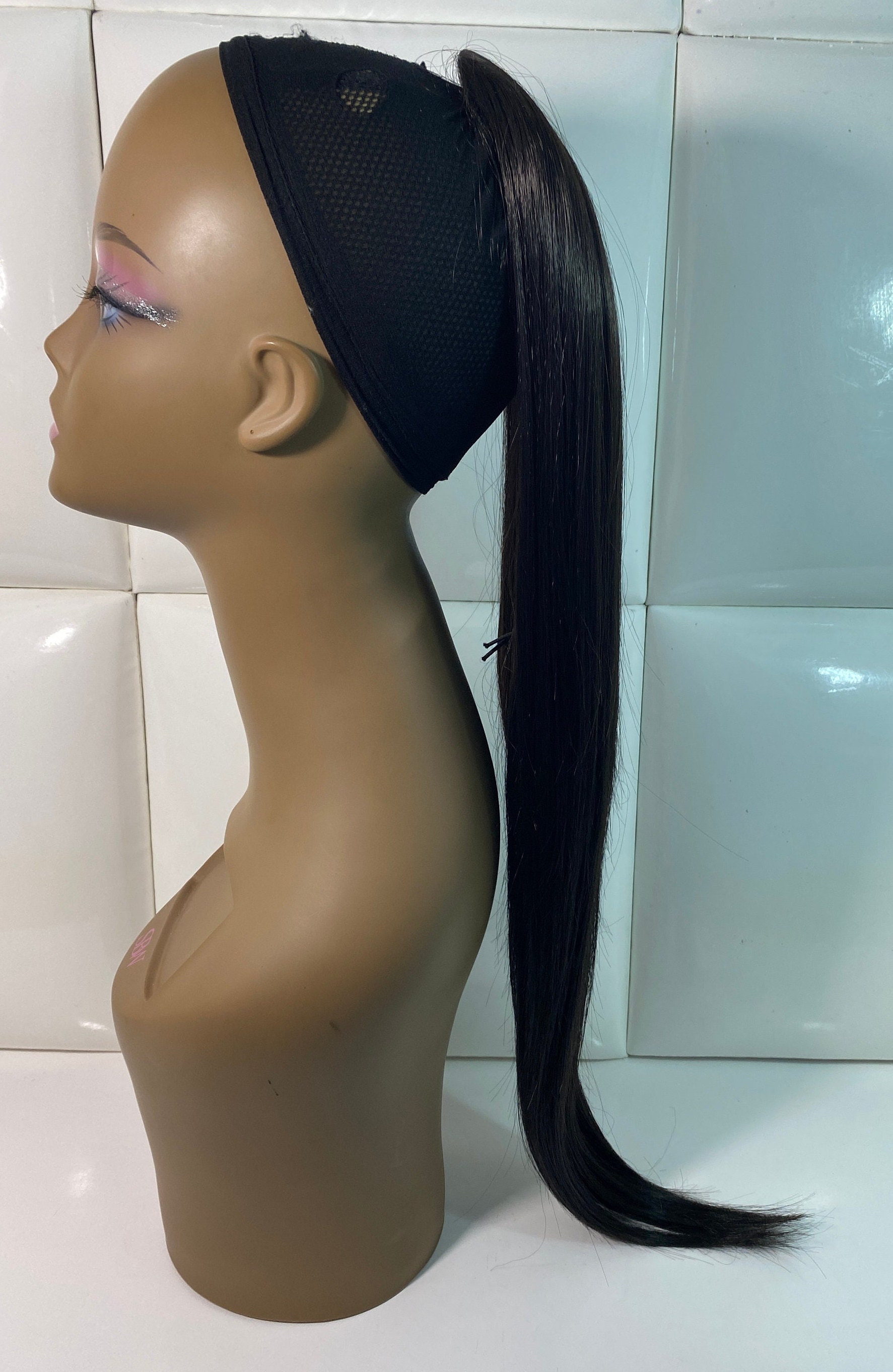 Drawstring Clipin Ponytail Hair pcs brown Ariana Amazon.com : Curly Human Hair Ponytail with Drawstring  main image 3