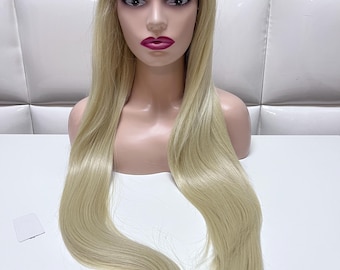 36 Inch Light Blonde Lace Front Wig – Long Straight Synthetic Hair, Cosplay