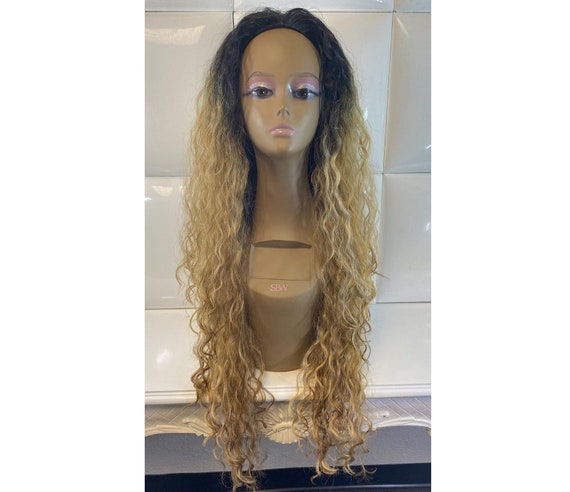 Long Half Wig GOLDEN BRONZE BLONDE dark Roots Long - Etsy Long Half Wig GOLDEN BRONZE BLONDE dark Roots Long - Etsy