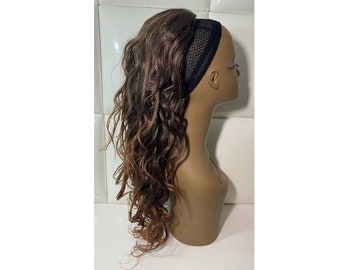 32 Inches - DARK AUBURN BROWN Drawstring Ponytail Extension  display picture 3