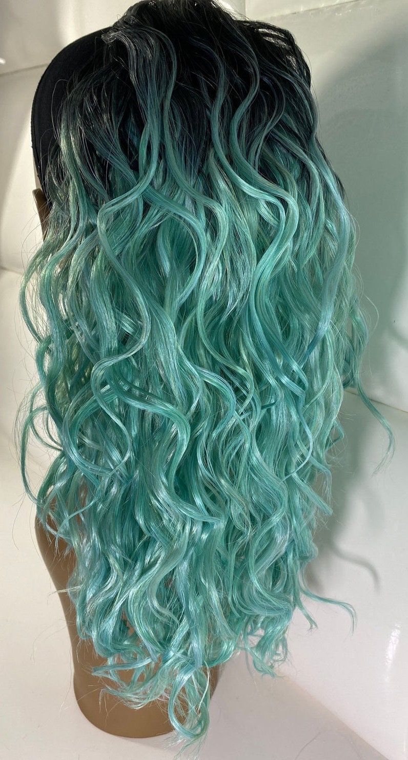Drawstring Ponytail Extension AQUA MINT TEAL dark Roots - Etsy Ireland Drawstring Ponytail Extension AQUA MINT TEAL dark Roots - Etsy Ireland