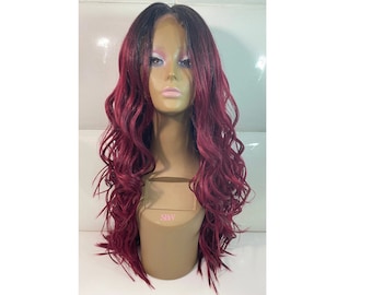 red wig etsy