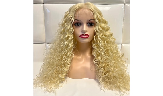 Blonde lacefront wig sale soft Swisslace curly wig Golden Blonde Lace Front Wig | WigIsFashion main image 4