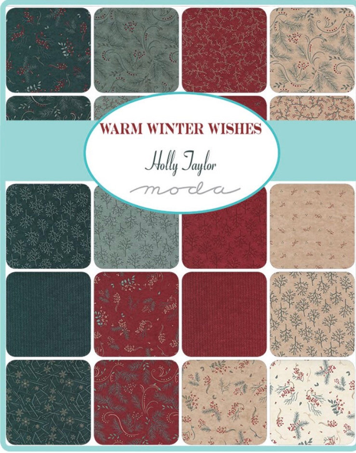 Warm Winter Wishes Quilt Kit Red by Holly Taylor for Moda Etsy