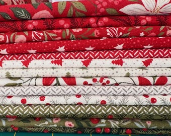 Berry and Pine (14) 1/2 Yd Bundle By Lella Boutique for Moda (7 Yds Total)