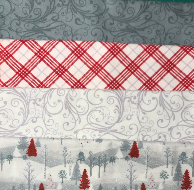 Winter Whimsy Flannel Gnome Bundle 4 Yds W panel By Shelly Etsy