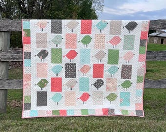 Chickadee Quilt Fabric Kit by Corey Yoder for Moda 68” x 84” - Pattern Not Included