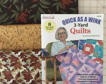 3 Yards Kit- Holly Taylor Country Road and Fabric Cafe Quilts Quick as a Wink Book.