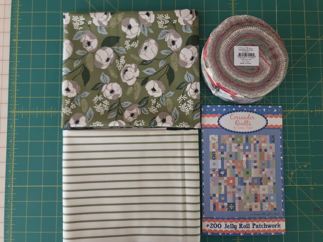 Christmas Eve by Lella Boutique jelly Roll Patchwork Quilt Kit 56 X 62