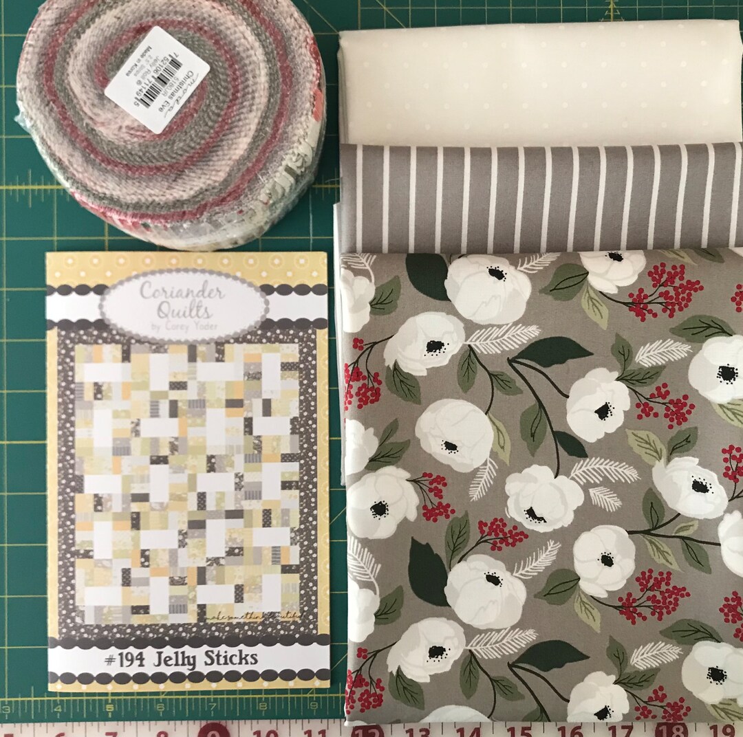 Christmas Eve Quilt Kit by Lella Boutique Gray 56 X 68 Jelly Sticks