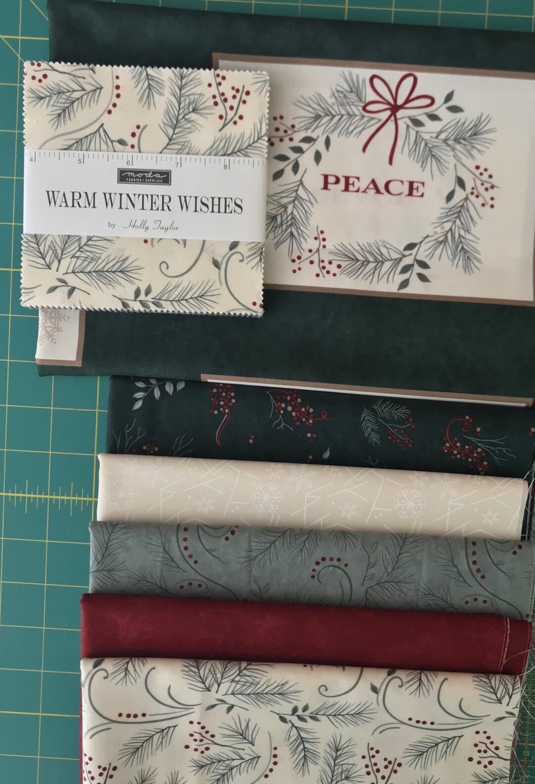 Warm Winter Wishes Fabric Bundle by Holly Taylor for Moda Charm Pack