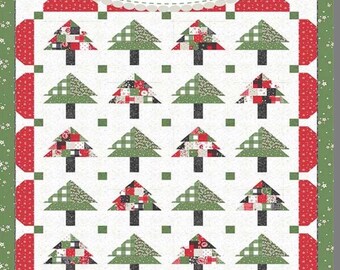 Scrappy EvergreenQuilt Pattern #204 By Corey Yoder for Corriander Quilts 66” x 80”