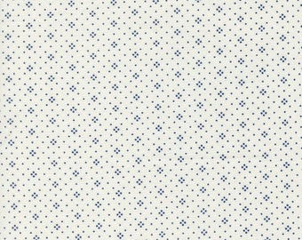 Denim And Daisies Off White With Indigo Eyelet # 20488-110 by Joanna Figeuroa of Fig Tree & Co for Moda