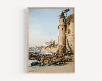 Cliffside Beach Tower Laguna Beach Fine Art Photography Print
